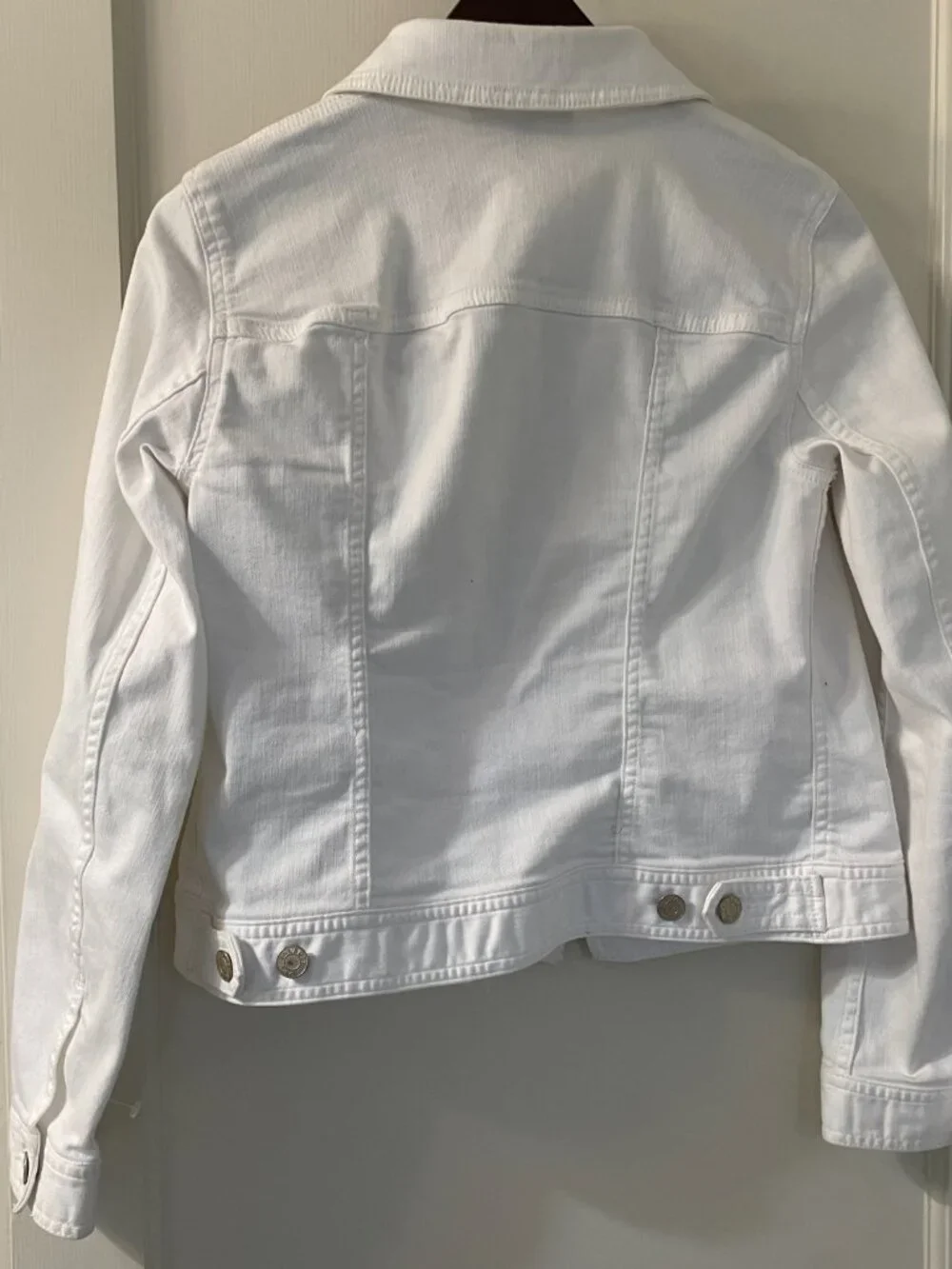 Talbots Classic Jean Jacket White Denim XS - Picture 3 of 8